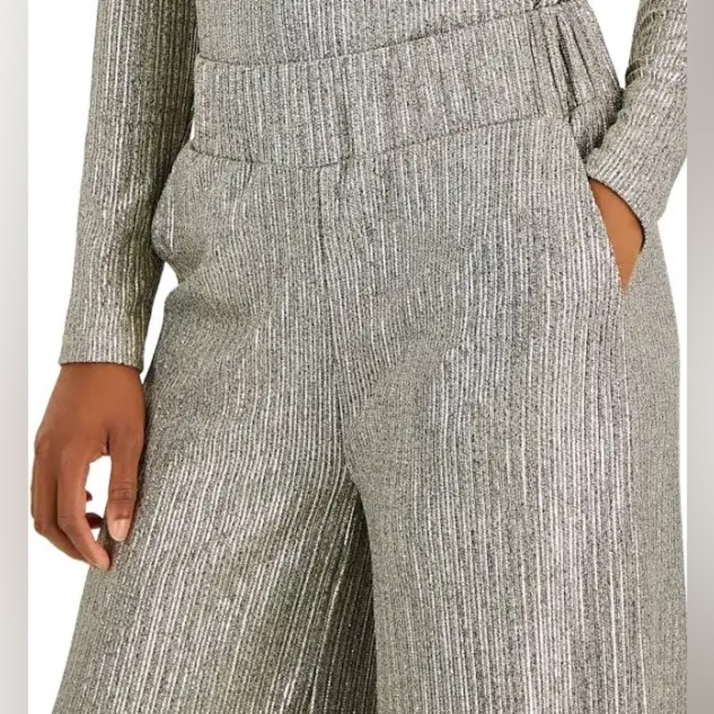 NWOT INC Sparkle Wide Leg Party Pant - Picture 4 of 7